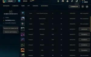 Conta Diamante 1 com 22 Champs e 2 Skins + 8 Fragmentos