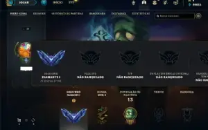 Conta Diamante 1 com 22 Champs e 2 Skins + 8 Fragmentos