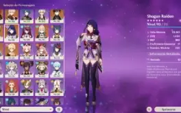 CONTA DE GENSHIN AR 56 7 PERSONAGENS 5 ESTRELAS