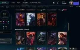 ACC COM 41K ESSÊNCIA AZUL 92 CHAMPS E 45 SKINS POR R$ 185,99