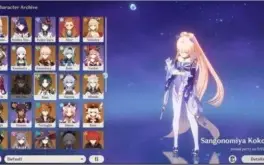 Melhor conta do SA Genshin Impact 29 pers. 5* + 13 armas 5*
