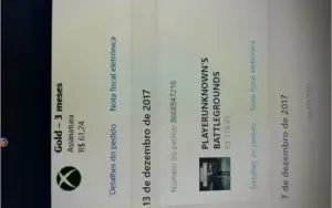 Conta de Xbox one