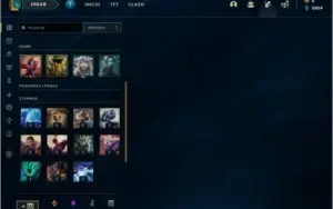 Conta League of Legends Platina 3(54% WR) 5 Skins Lendárias