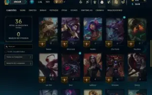 Unranked com 35 Champs e 8 Skins