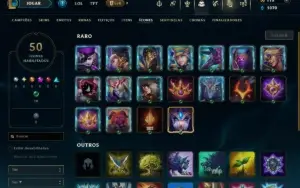 Unranked com 35 Champs e 8 Skins
