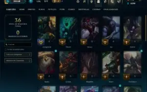 Unranked com 35 Champs e 8 Skins