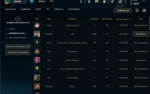 Mestre com 30 Champs e 7 Skins