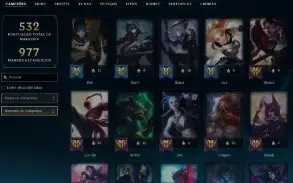 Unranked com TODOS os champs e 211 Skins ( Nivel 500 )