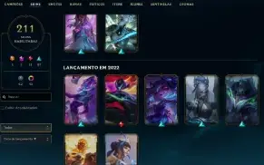 Unranked com TODOS os champs e 211 Skins ( Nivel 500 )