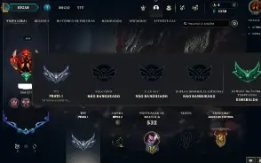 Unranked com TODOS os champs e 211 Skins ( Nivel 500 )