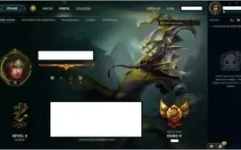 Conta League Of Legends - Ouro 5 - 44 Campeoes + 7 Skins