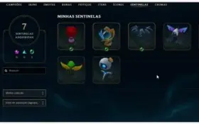 Conta com 119 champion, 23 skins, 92 icones, 4 Páginas Runa