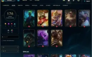 CONTA NVL433 TODOS OS CHAMPS 176SKINS