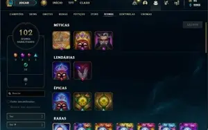Conta Mestre com 71 Champs e 30 Skins