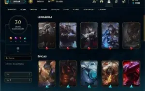 Conta Mestre com 71 Champs e 30 Skins