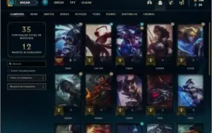 Conta platina 1 com 3 skins e 24 champs