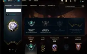 Conta platina 1 com 3 skins e 24 champs