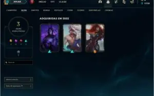 Conta plat 1/ 31 champions/ 3 skins
