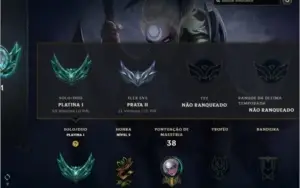Conta plat 1/ 31 champions/ 3 skins