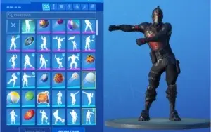 CONTA FORTNITE CAVALEIRO NEGRO RARA