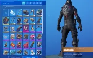 CONTA FORTNITE CAVALEIRO NEGRO RARA