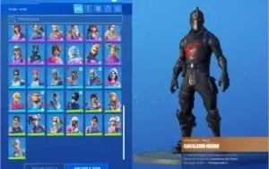 CONTA FORTNITE CAVALEIRO NEGRO RARA