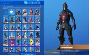 CONTA FORTNITE CAVALEIRO NEGRO RARA