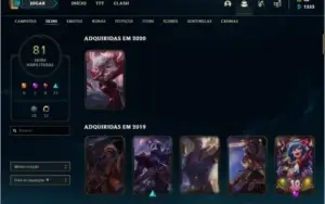 CONTA DE LOL -  COM BORDA DE GRÃO MESTRE NO PERFIL