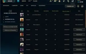 Conta ouro 4 com 22 Champs e 2 Skins + 2 Espolios
