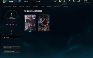 Conta ouro 4 com 22 Champs e 2 Skins + 2 Espolios