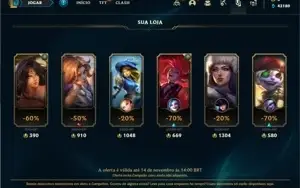 Conta ouro 4 com 22 Champs e 2 Skins + 2 Espolios
