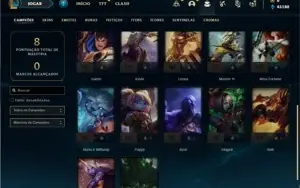 Conta ouro 4 com 22 Champs e 2 Skins + 2 Espolios