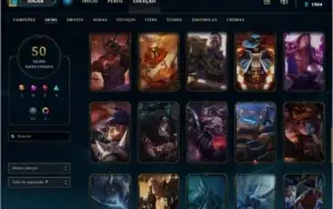 conta com quase todos os champ