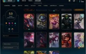 conta com quase todos os champ