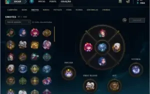 conta com quase todos os champ