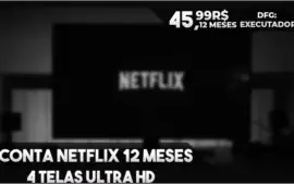 12 MESES NETFLIX ULTRA HD 4 TELAS - 12 MESES