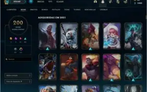 conta de lol, platina 4/2 2020,182 skins