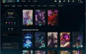 conta de lol, platina 4/2 2020,182 skins