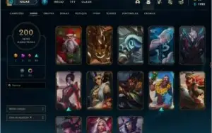 conta de lol, platina 4/2 2020,182 skins