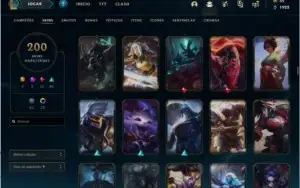 conta de lol, platina 4/2 2020,182 skins