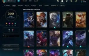 conta de lol, platina 4/2 2020,182 skins