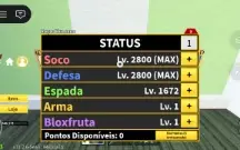 Conta do blox fruits