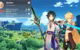 AR 10 Xiao + Lança de Jade Primitiva + Espada celestial