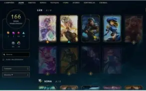 Acc LOL Platina - 132 campeões - 166 skins - 222 icones