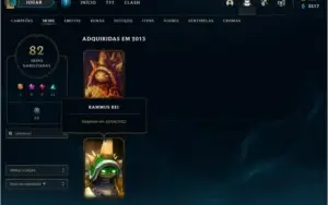 Conta Challenger Flex com Rammus Rei e Riven S2