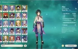 Conta genshin não usada desde inazuma. vários 5*,fishl full