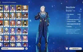 Genshin Impact - Ar57, 12 Personagens T5 E 3 Armas T5