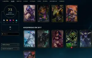 6628 Rp - 73 Skins - 60 Essencias Miticas League Of Legends