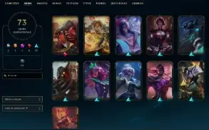 6628 Rp - 73 Skins - 60 Essencias Miticas League Of Legends