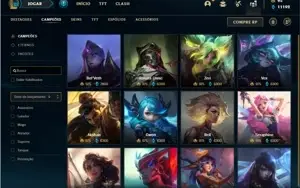 Conta Unranked com 150 Champs e 201 Skins